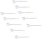 Plastic Measuring Scoop, 2 teaspoon (BOWL 10 cc | 10 mL) Long Handle Spoons for Powders, Granules, Coffee, Pet Food, Baking Supplies, Protein and Other Dry Goods, BPA Free (Set of 10)