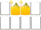Lowball Drinking Glasses Set of 8 | 12 oz Capacity | Thin And Light Borosilicate Tumblers Can Be used For Drinking Beer, Cocktail, Water,Whiskey,Milk, Coffee, Juices etc | (12 oz)