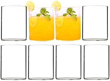 Lowball Drinking Glasses Set of 8 | 12 oz Capacity | Thin And Light Borosilicate Tumblers Can Be used For Drinking Beer, Cocktail, Water,Whiskey,Milk, Coffee, Juices etc | (12 oz)