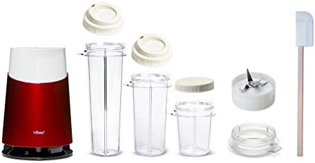 Tribest Personal Blender II, Small Portable Blender for Shakes & Smoothies with BPA-Free Cups, Red
