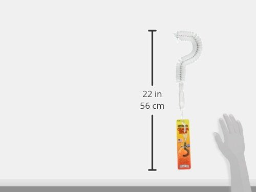 Coffee Pot Cleaning Brush, Made in USA, for Coffee Makers and Glassware, Curved Design, Soft Non-Scratch Foam Bristles, Perfect for Decanters, Wide-Neck Glasses, and Bottles, by FryOilSaver Co, B38C