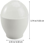 4Pcs Microwave Egg Cookers Poacher Cups with Lid, Pp Material, 3.74X2.55 Inch, White, for Quick and Healthy Breakfast, Mini Egg Cooking Tool