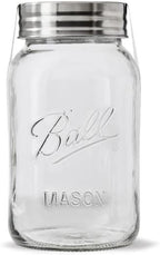 Ball Regular Mouth Glass Mason Jars with Lids and Bands, Used for Canning (Quart, 32 Ounce (Pack of 4))