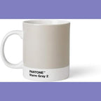 Pantone by Copenhagen Design - Large ceramic coffee mug with handle - Colorful Porcelain coffee mug/cup, 12 oz Warm Gray