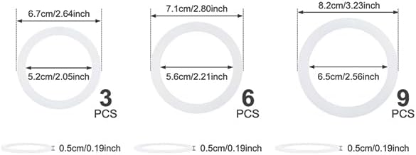 Sivaphe 3 Cup Moka Pot Replacement Infuser Parts for Aluminum Italian Stovetop Espresso Coffee Maker, 1 Filter and 3 Silicone Gasket Seals