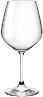 Bormioli Rocco 18oz Red Wine Glasses, Crystal Clear Star Glass, Laser Cut Rim For Wine Tasting, Elegant Party Drinking Glassware, Restaurant Quality (Set of 4)