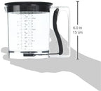 Amco 32oz Grease Separator with Bottom Release - Innovative Design for Mess-Free Pouring, Incremental Measurement Markings for Accuracy - Dishwasher Safe