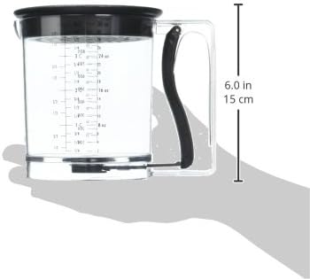 Amco 32oz Grease Separator with Bottom Release - Innovative Design for Mess-Free Pouring, Incremental Measurement Markings for Accuracy - Dishwasher Safe