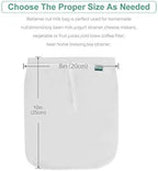 Nut Milk Bag Reusable 3 Pack Food Strainer Nut Bags For Almond/Soy Milk Greek Yogurt Professional for Cold Brew Coffee Tea Beer Juice Fine Italian Nylon Mesh (2 pack-8"x10")