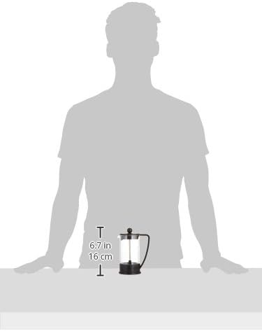 Bodum 12oz Brazil French Press Coffee Maker, High-Heat Borosilicate Glass, Black - Made in Portugal