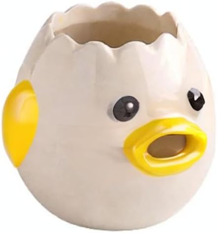 Egg White Yolk Separator Kitchen Egg Separator Yolk Separator Cute Egg Filter Egg Separator Creative Kitchen Tool Household (Yellow)