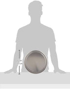 New Star Foodservice | Commercial Grade Aluminum Pizza Trays, Wide Rim (6 Pack) (Silver, 12-inch)