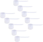 Plastic Measuring Scoop, 4 Tablespoon (60 cc | 1/4 Cup | 2 oz. | 60 mL) Long Handle Spoons for Powders, Granules, Coffee, Pet Food, Baking Supplies, Protein and Other Dry Goods, BPA Free (Set of 10)