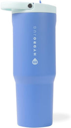 HydroJug Sport - Stainless Steel Tumbler with Straw, Vacuum Insulated, 32oz Leakproof Water Bottle, Ergonomic Design, Reusable, Dishwasher Safe, Rubber Base, Durable for Gym or Outdoors, Riptide