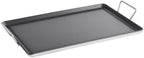 15 x 23 Inch Portable Non-Stick Aluminum Griddle, Rectangle, Silver, Dual Welded Handles, Hand Wash Only, for Stovetop Cooking