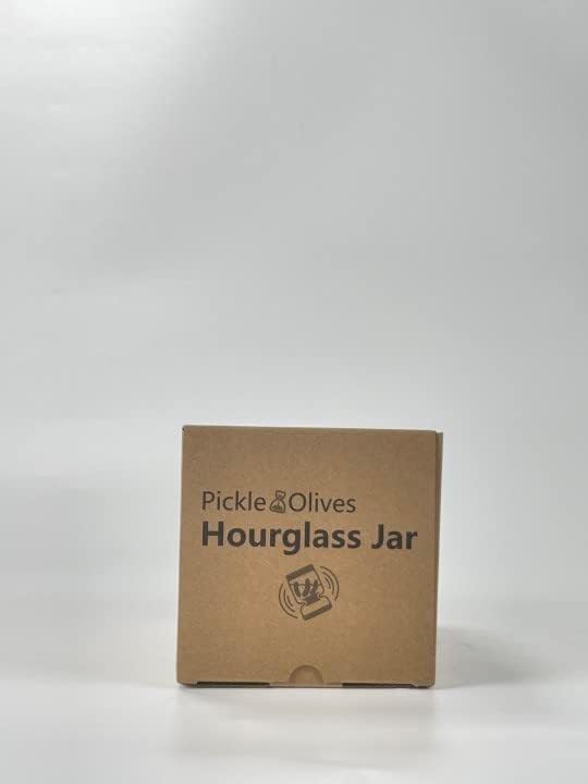 WhiteRhino Pickle Jar with Strainer Flip,34oz Pickle Container Pickle and Olive Hourglass Jar,Glass Flip Pickle Jar Juice Separator Jar with Airtight Lid for Jalapeno Gherkin