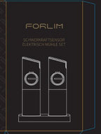 FORLIM Gravity Electric Salt and Pepper Grinder Set, Upgraded Large Capacity, USB Rechargeable Automatic One Hand Operated, Adjustable Coarseness, Auto Dust Lid, LED Light(Stain Steel Black)