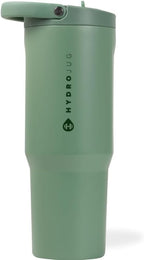 HydroJug Sport - Stainless Steel Tumbler with Straw, Vacuum Insulated, 32oz Leakproof Water Bottle, Ergonomic Design, Reusable, Dishwasher Safe, Rubber Base, Durable for Gym or Outdoors, Sage