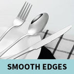 65PCS Silverware Set for 8 with Flatware Drawer Organizer, Stainless Steel Cutlery Set with Steak Knives, Include Spoons and Forks Set & Serving Utensils, Mirror Polished, Silver