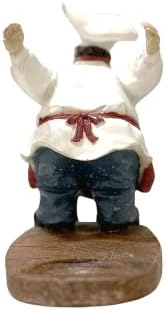 Funny Italian Chef Wine Bottle Holder – Decorative Kitchen & Table Centerpiece Statue, Novelty Wine Rack for Countertop Display, Home Decor & Wine Lover Gift, 7.5” Height