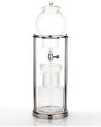 Nispira Luxury Ice Cold Brew Dripper Coffee Maker in Stainless Steel and Borosilicate Glass, 1000 ml Silver