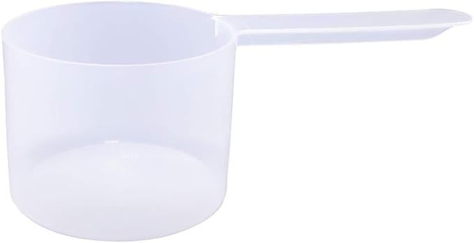 Plastic Measuring Scoop, 6 Tablespoon (94 cc | 94 mL) Long Handle Spoons for Powders, Granules, Coffee, Pet Food, Baking Supplies, Protein and Other Dry Goods, BPA Free (Set of 1)