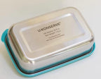 U Konserve Stainless Steel Rectangle Food Storage Bento Box Container, Leak Proof Silicone Lid Dishwasher Safe - Plastic Free, (25oz Island Teal)