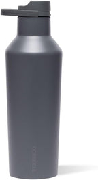 Corkcicle Sport Canteen Insulated Tumbler, Flint, 20 oz – Reusable Water Bottle Keeps Beverages Cold for 25 Hours & Hot 12 Hours – Cupholder Friendly Tumbler with Screw-On Cap