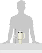 STANLEY Quencher H2.0 Tumbler with Handle and Straw 40 oz | Flowstate 3-Position Lid | Cup Holder Compatible for Travel | Insulated Stainless Steel Cup | BPA-Free | Cream 2.0