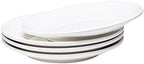 Vikko Dinner Plate, Set of 4 White Plates, Ceramic Dinner Plates Set, Stackable 11 Inch Extra Large Dinner Plates for Every Day and Special Occasion, Restaurant Style, Dishwasher Safe, Microwave Safe