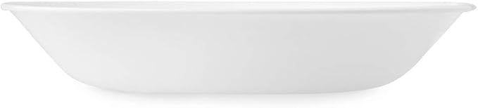 Corelle Vitrelle 6-Piece Bowl Set Triple Layer Glass and Chip Resistant, 20-Oz Lightweight Round Bowls, Winter Frost White