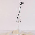 20 pcs Bow Drink Stirrers, Acrylic Drink Stirs for Bow Themed Party Decoration, Coquette Birthday Cocktail Wedding Decorations Party Favors (Black)
