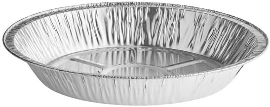 Disposable Aluminum Foil Pie Pans, 9 Inch x 1.25 Inch Extra Deep, Silver, Round with Curl Rim, 500 Count Case