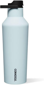 Corkcicle Sport Canteen Insulated Tumbler, Powder Blue, 32 oz – Reusable Water Bottle Keeps Beverages Cold for 25 Hours & Hot 12 Hours – Cupholder Friendly Tumbler with Screw-On Cap