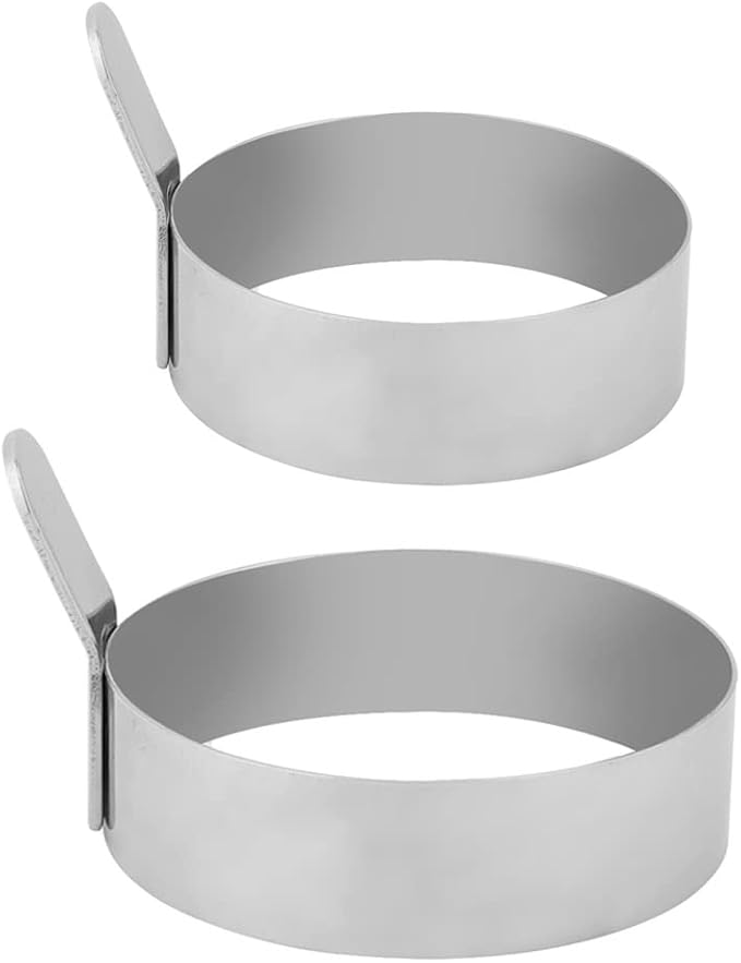 Egg Ring, 3.5in Stainless Steel Round Ring for Frying Eggs Pancakes Maker Molds Cooking Shaper for Breakfast