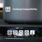 Swiss Diamond Hard Anodized 8 Piece Cookware Set, Nonstick Diamond Coated Hard Anodized Aluminum Cookware Set, Includes Lids, Dishwasher Safe and Oven Safe Cookware Set, Grey