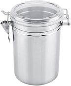 Airtight Canisters Sets for the Kitchen Counter - Stainless Steel Food Storage Containers with Lids for Tea, Coffee, Sugar, Flour - Baking Dry Storage, Metal Pantry Canister