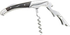 The Wine Chic Premium Professional Corkscrew Wine Opener with Elegant Wood Handle, Manual Wine Key with Foil Knife and Cap Bottle Opener for Bartenders, Waiters and Sommeliers (Black)