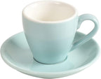 Porcelain Espresso Cup with Saucer, Espresso shot Cup, 80ml/2.7Oz, Blue