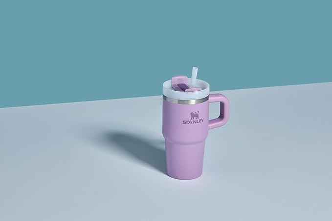 STANLEY Quencher H2.0 Tumbler with Handle and Straw 14 oz | Flowstate 3-Position Lid | Cup Holder Compatible for Travel | Insulated Stainless Steel Cup | BPA-Free | Lilac