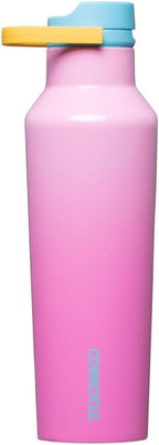 Corkcicle Sport Canteen Insulated Tumbler, Pink Pop, 20 oz – Reusable Water Bottle Keeps Beverages Cold for 25 Hours & Hot 12 Hours – Cupholder Friendly Tumbler with Screw-On Cap