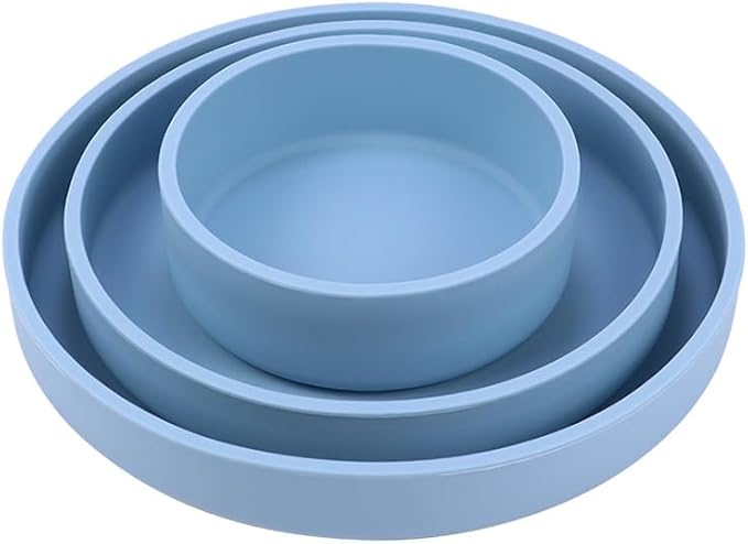 Silicone Microwave Egg Cooker, 3Pcs Different Sizes Microwave Egg Poacher, Reusable Nonstick Air Fryer Egg Maker Mold for Breakfast Sandwiches, Silicone Egg Poaching Cups, Microwave Accessories (Blue)