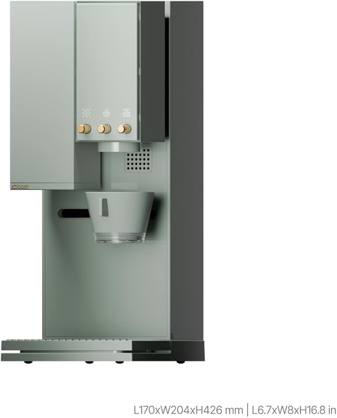 xBloom Studio – The Ultimate Coffee Machine – Drip Coffee Maker with Integrated Grinder, Scale, and 3 Levels of Automation, Sage Green x Gold