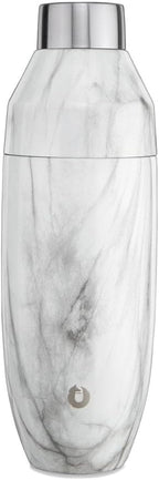 SNOWFOX Premium Vacuum Insulated Stainless Steel Cocktail Shaker, Home Bar Accessories, Elegant Drink Mixer, Leak, Proof Lid With Jigger & Built, In Strainer, Marble, 22oz.