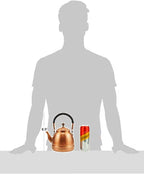 Funmaker Handmade Solid Copper Tea Pot Kettle Stovetop Teapot Thick Hammered Copper Tea Pot Kettle Stovetop Teapot Made for gasstove tops pure copper kettle (Type 8-1500ml)