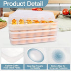 90 Deviled Egg Containers with Lid (Set 3),Plastic Deviled Egg Tray Carrier with Handl Injector Piping Tool,Clear Storage Deviled Egg Platter Holder for Refrigerator Party Picnic Party Events Serving