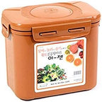 e-jen Premium Kimchi, Sauerkraut Container Probiotic Fermentation with Inner Vacuum Lid (Earthenware Brown, 0.45 gal/ 1.7L)