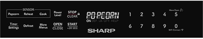 SHARP SMD2489ES Smart Microwave Drawer Oven with Easy Wave Open, 24-inch, 1.2 Cubic Feet, 950 Watt, Concealed Glass Touch Control Panel, Works with Alexa Certified, Edge to Edge Black Glass, Stainless