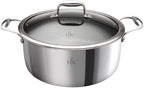 Hell's Kitchen Hybrid 5 Qt Pot and lid, Tri-Clad Stainless Steel and Nonstick Ceramic, PFAS Free, no PFOA, no PTFE, noTeflon, Non Toxic Cookware, Metal Utensil Safe, All Cooktops and Oven Safe
