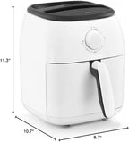 DASH Tasti-Crisp™ Express Air Fryer Oven, 2.6 Qt., White – Compact Air Fryer for Healthier Food in Minutes, Ideal for Small Spaces - Auto Shut Off, Analog, 1000-Watt
